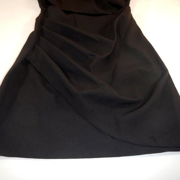 Zara Little Balck Dress Open Mid Cut Out Rhinestone String Strap Size Small - Picture 6 of 13